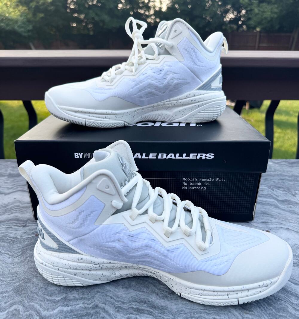 Moolah Women's High-Top Basketball Shoes, Neovolt Pro v2, White, Size 7.5 - NIB